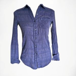 Aeropostale Blue Button-Up Top XSmall women's